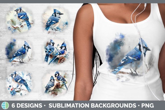 Christmas Blue Jay Background Grunge S for Creative Illustrations