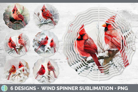 Christmas Cardinal Wind Spinner Sublim Illustrations Review