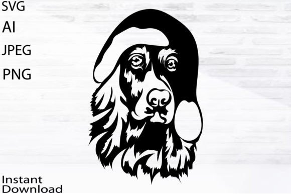 Christmas English Springer Spaniel Dog Illustration Review
