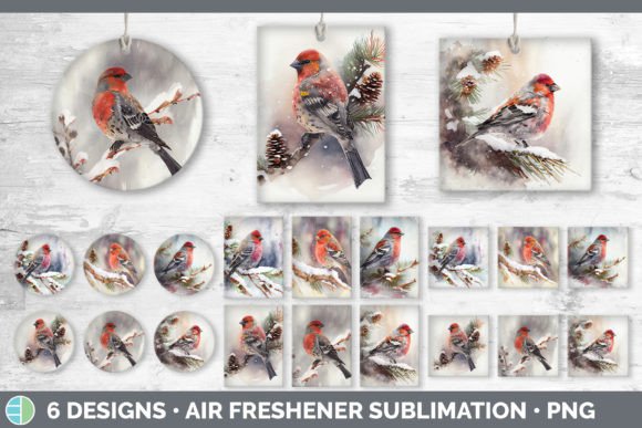 Christmas Pine Grosbeak Air Freshener Illustration Review