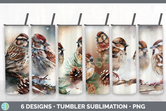 Christmas Sparrow Tumbler Sublimation Bu Illustrations Review