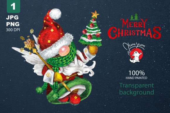 Dwarf Christmas Angel Illustration Review