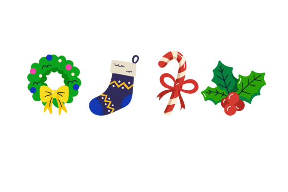 Isolated Christmas Graphic Decoration for Illustrations