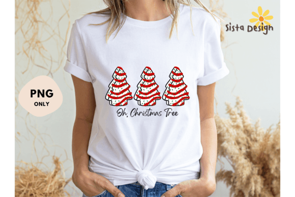 Oh Christmas Tree Cakes Sublimation PNG for Local Branding