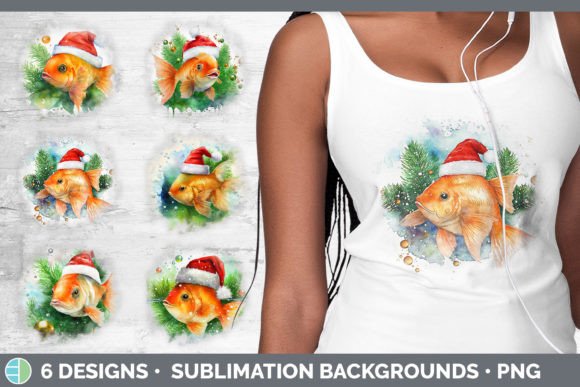 Santa Goldfish Christmas Background Gr Review