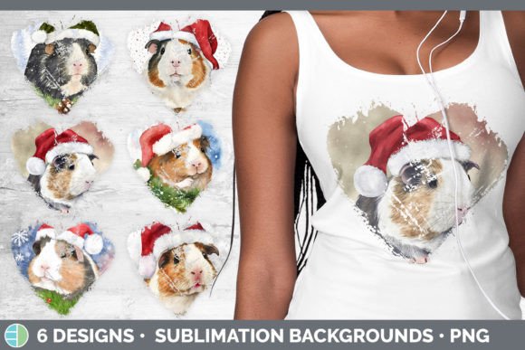 Santa Guinea Pig Christmas Heart Distres: A Designer's Review of Seasonal Illustrations